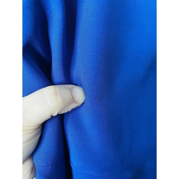 NSR Napean Sea Rd Sheath Dress Large Cobalt Blue Square Neck 90s Style Classic - Picture 9 of 15